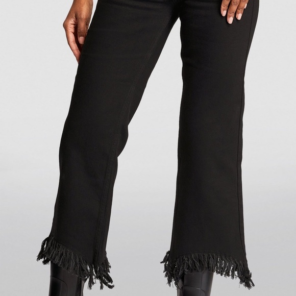 MAJE Pavata Flared Frayed-Hem Stretch-Denim Jeans - Picture 4 of 11